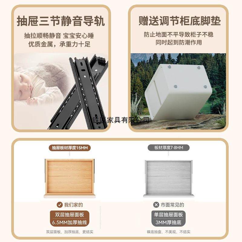 奶油风床头柜简现代收质床边柜小型超CTG02193窄20cm约极简迷皮你
