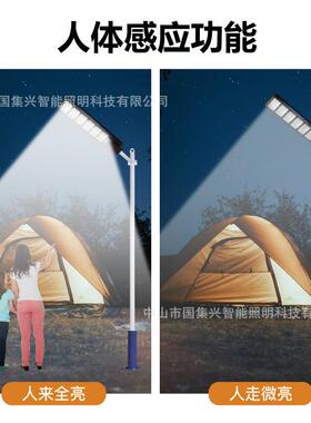 新灯YJR款太阳一体化泛光路户外防能水太阳能庭院灯智大功率能感