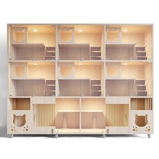 猫咪寄养柜展窝示柜别墅猫三猫913层超大空间猫咪笼子猫房子宠物