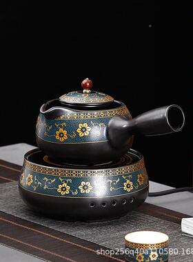 小德缠枝莲WRH电炉煮茶器家用提梁烧水壶套陶装普洱茶壶泡式中复