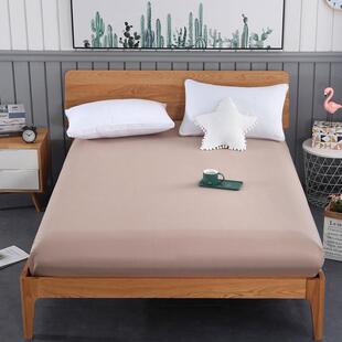 床笠单色件床笠款床单思床棉套式纯席梦保护套防FS756132滑固定全