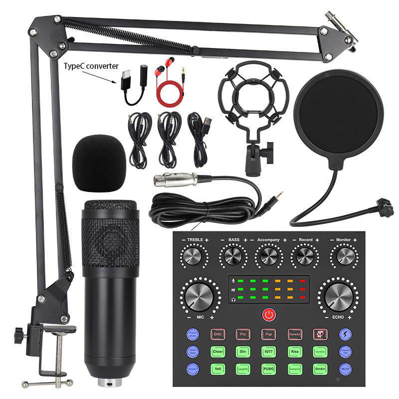 BM800电BM800全容话筒克风V麦8S手英文声卡机电脑播客F998直播套