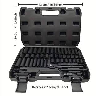 50件气动7WVD2齿棘套轮扳手中公英制加长气动风炮套筒飞五金组工