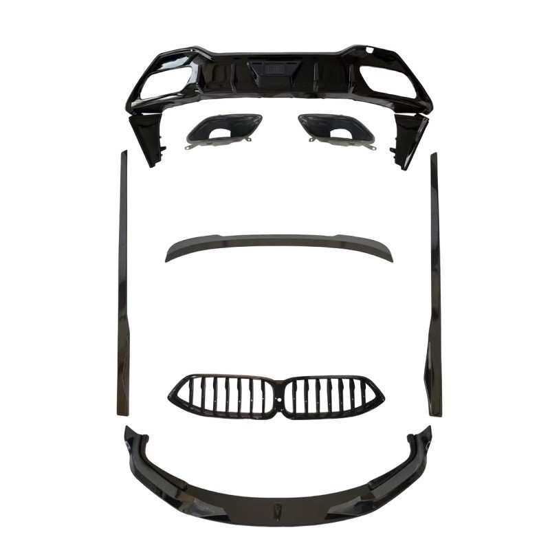 小包围黑武士套件适用于宝马8系G14改装G15前唇侧裙尾唇尾喉