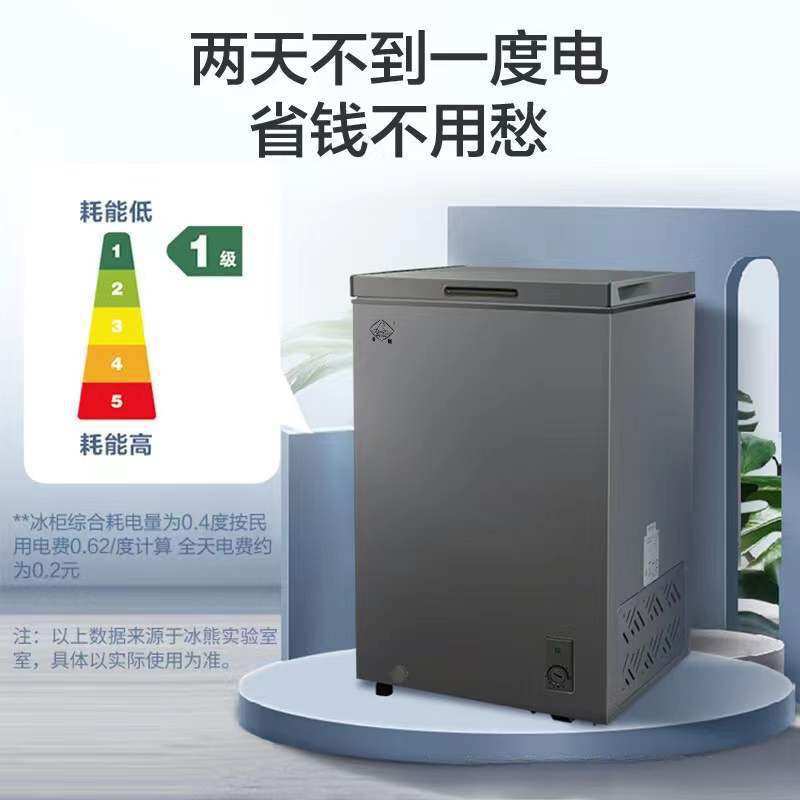 冰熊小冰柜家用小型冷冻保鲜商用卧式冷柜储母乳柜节能省包邮