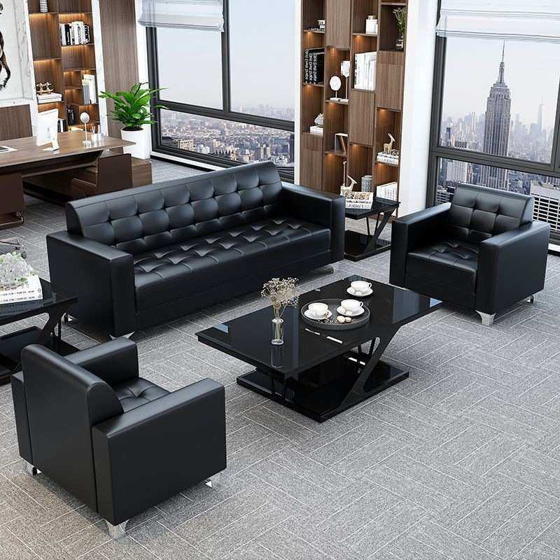 办公沙发简约现代茶几组合套装商务会客接待休闲区小户型,3C数码配件,摄像机配件,淘宝优惠券,粉丝福利购,淘宝优惠卷