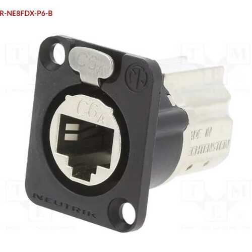 NEUTRIK  NTR-NE8FDX-P6-B  NTR-NE8FDX-P6 D-SHAPE CAT6A PANEL
