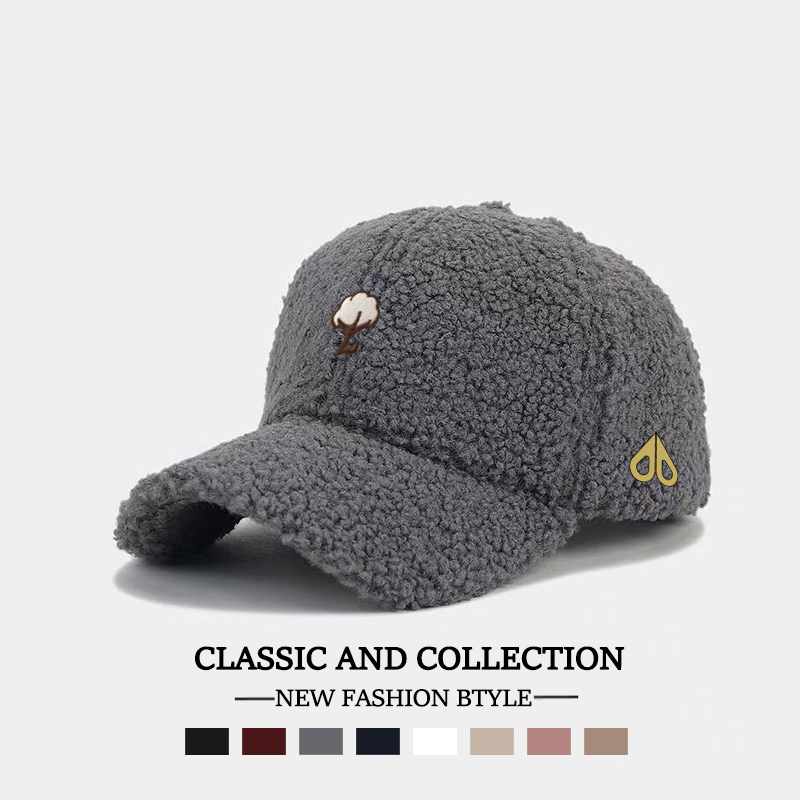 剪刀四季MOOSE韩版时尚休闲百搭秋冬保暖羊羔绒男女同款棒球帽潮