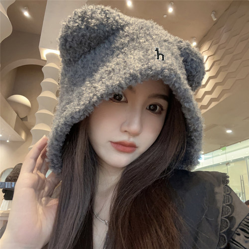 【官网正品】哈吉斯尼森可爱小熊帽子女秋冬新款百搭保暖