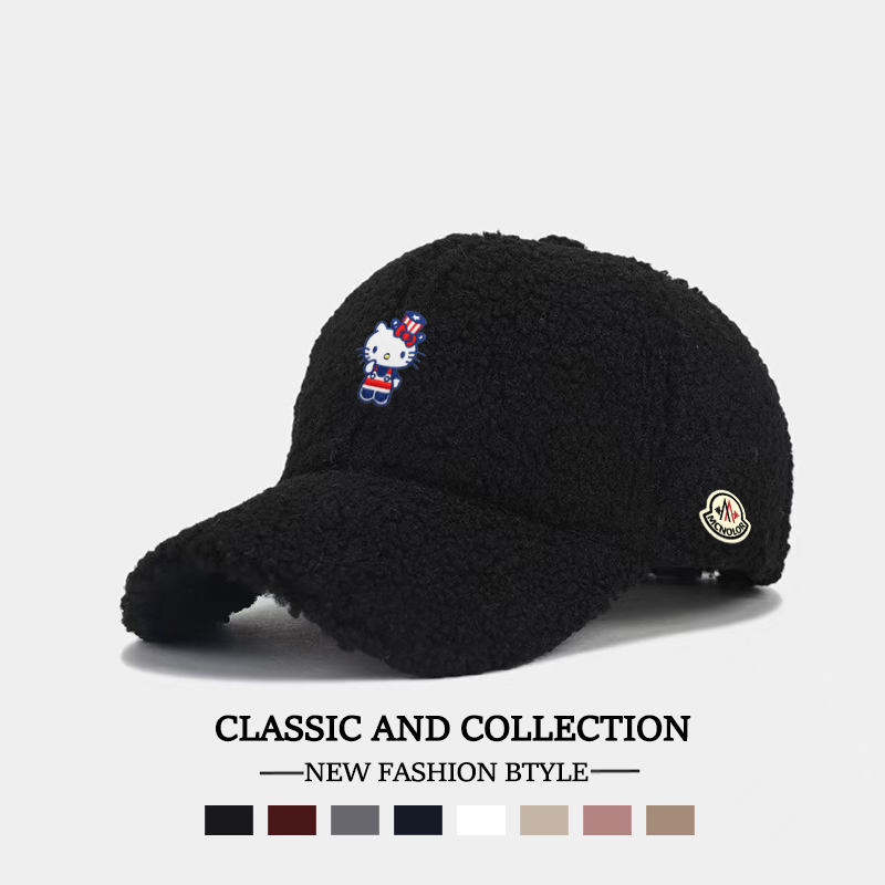 【官方直营】羊羔毛棒球帽男女款百搭加厚保暖毛绒鸭舌帽秋季休闲
