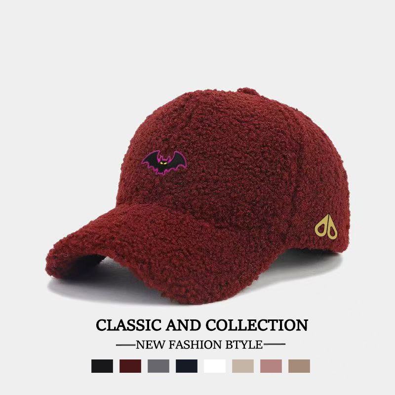 剪刀四季MOOSE韩版休闲时尚百搭秋冬保暖羊羔绒男女同款棒球帽潮