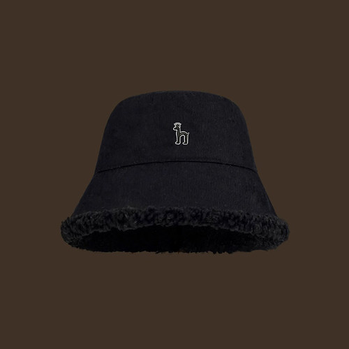 【官网正品】Horgias哈吉斯尼森羊羔毛双面渔夫帽子女秋冬季保暖