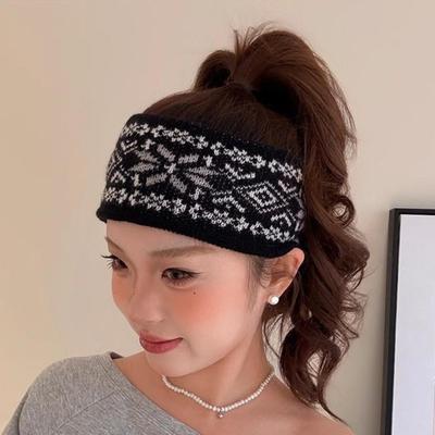 格纹发带四季外贸针织韩版尔岛风