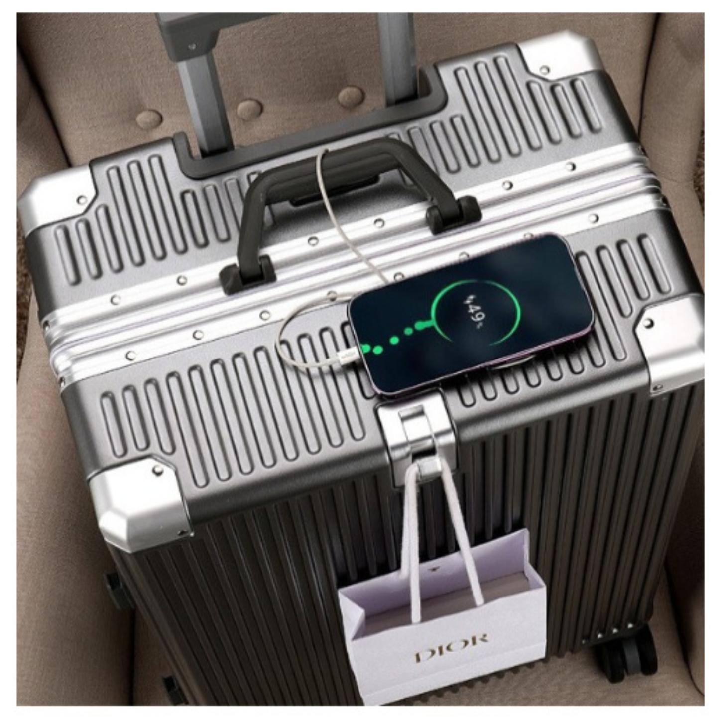 2024新款旅行箱学生铝框拉杆箱