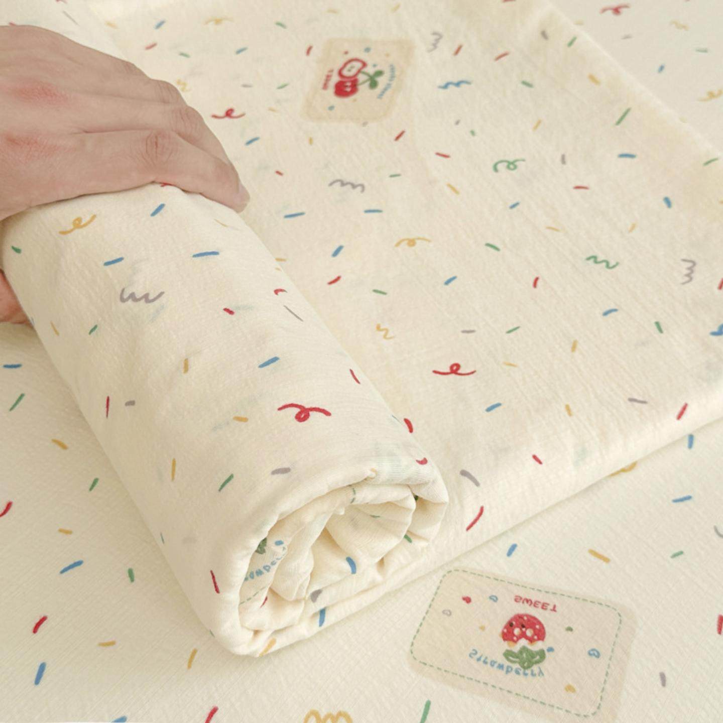 夏季双层纱床单单件非全棉儿童学生宿舍单人三件套,床上用品,学生床品套件,淘宝优惠券,粉丝福利购,淘宝优惠卷