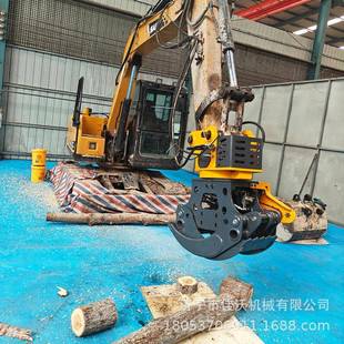 全自动挖木机树机75挖伐机夹锯树修剪伐树抱锯挖掘机夹伐ZVS一体