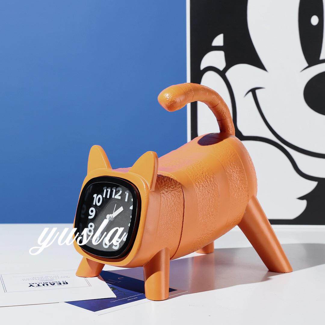 约卡可爱时钟表简摆件儿童房样台板间通座QFM钟钟电视柜床头软装