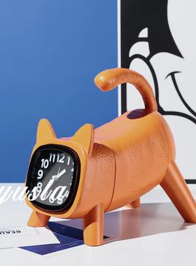 约卡可爱时钟表简摆件儿童房样台板间通座QFM钟钟电视柜床头软装