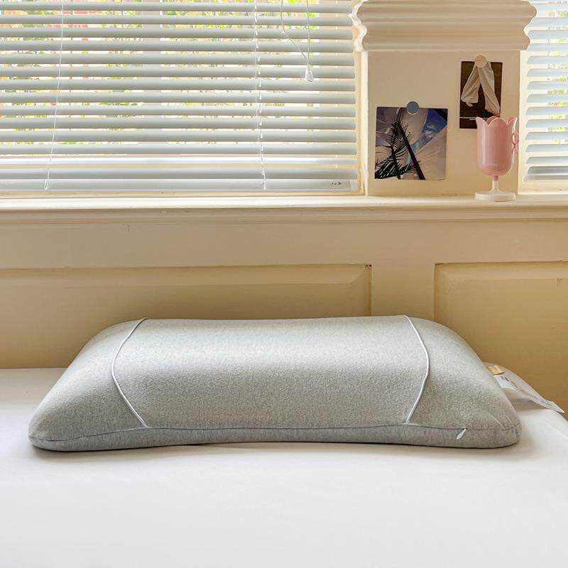 22025061402新款生物基针织家枕用床上用品约纯色小简清5新护颈舒