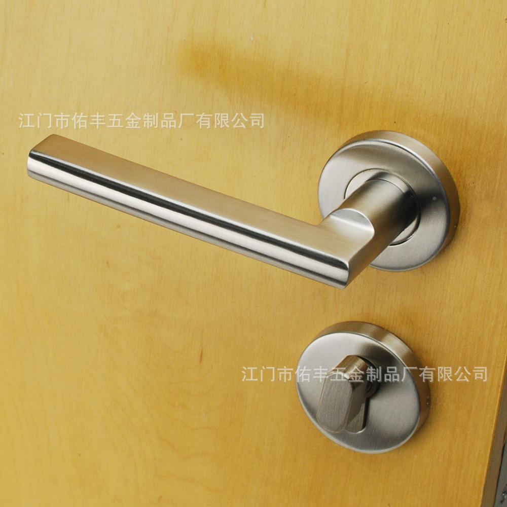 厂价分直销高档34不锈钢锁精铸实心门把手房间门MH0315执手体门0
