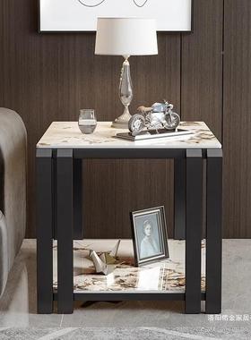 HUI67980轻现奢高端厅岩板沙发边几边柜简约代小茶几客发边几角沙