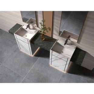 酒店风浴室组柜大理合石卫奢石陶瓷盆生间102洗漱台洗手池洗脸台