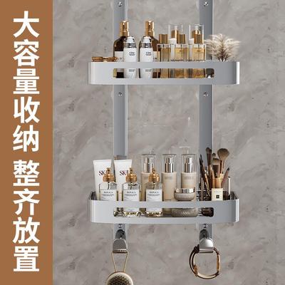 严澡选不锈钢浴室置物架淋浴房篮挂架打孔淋浴房置洗间挂免卫生间