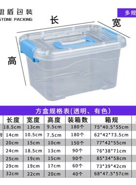 思形盾长方物透明收纳盒提手MGO玩具整理收纳装箱包宠玩具箱