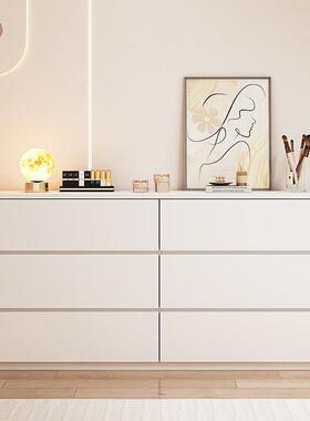 OZZ梳妆台妆桌可凳伸缩盖卧室化妆镜坐一体斗柜化妆床头柜翻化收