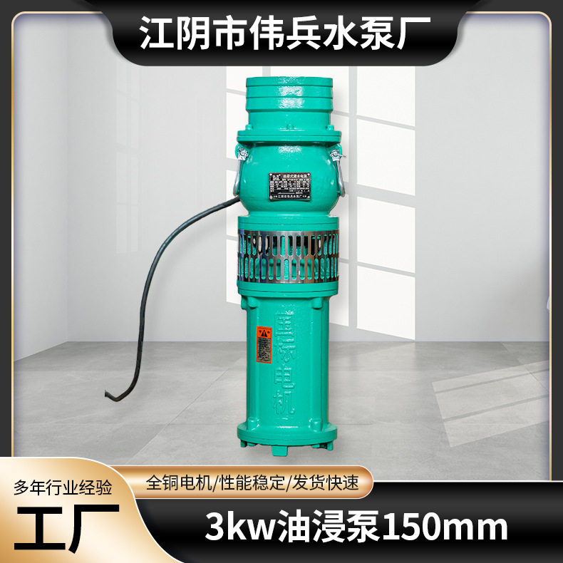3kW油浸耐腐蚀三相潜水电泵