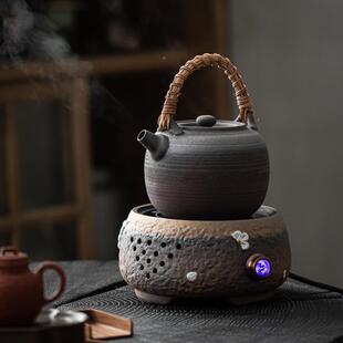 古法煮茶器LJTYDTL煮炉日式提梁茶茶壶泡复粗陶全自古动小型电陶
