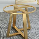 脚圆桌腿支架大理岩板茶几会议圆FGA形桌餐桌架厚款 饭店加圆石台