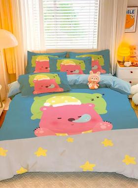 小海狸lopy卡三通可爱IML床件单被套四套儿童学生单o人床品件套