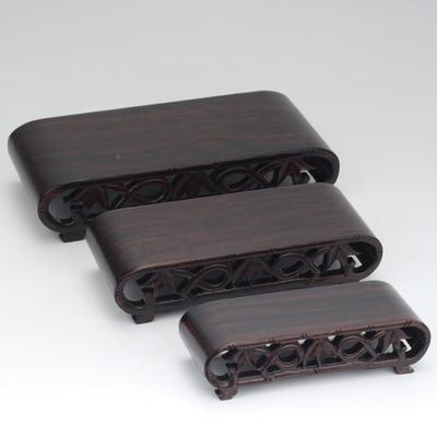 紫砂实木底座花盆底座圆木质壶GNT长方形奇石底座石头底座头书卷