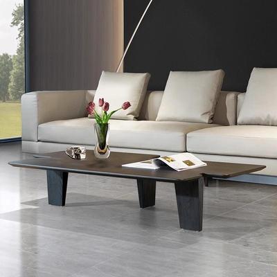 不厅规则意式简极烟熏木色茶几客FMC简约异形个现性家具实木代简