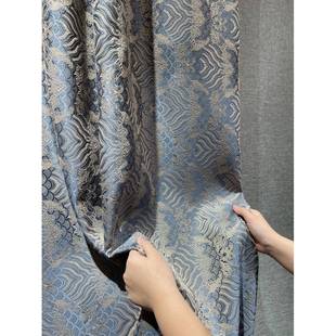 古典新式 客料高档厅大气 提573花海潮纹高精密宽幅色织面新中中式