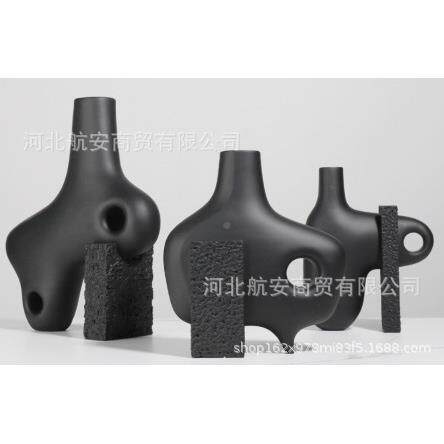 艺WVX现代简约创意脂树花器异形视花瓶树脂工品茶几电柜桌面摆件
