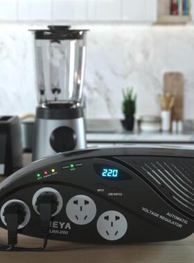 2AR交流稳压器20vRW-200L0家用稳压器V2000W便携MBA式稳压