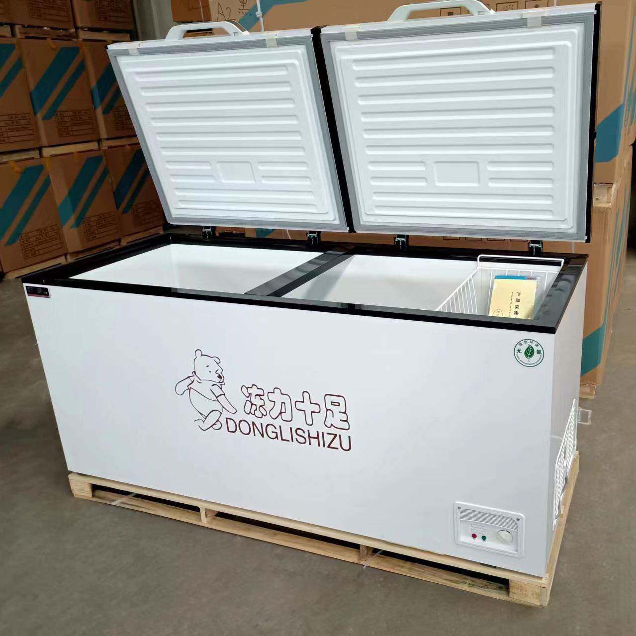 冰柜箱商用大容冰冷藏冷冻式双温铜卧管制冰机冷柜量展示柜257保