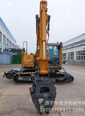 水泥HEU枕木夹改装换枕机75挖轨掘机铁路行行走铁路道高速走