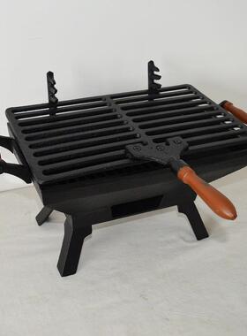 长用方形烧烤炉铸铁家居实型烧烤炉属工K2168艺金品摆饰