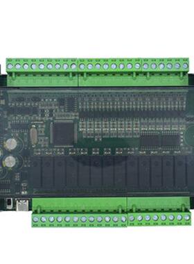 PLC工板可编程制器FX3U-28控MTFX3U-28MR简易AIQ模量拟脉冲控RS48
