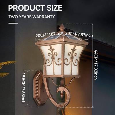 太能口灯阳家用户外欧式阳台大门室外墙壁灯花太阳能壁园别墅防水