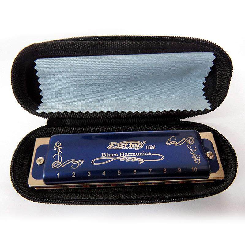 口东方孔琴10黑色WRH蓝色初学成人C蓝调调十孔布鲁斯蓝调口琴T008