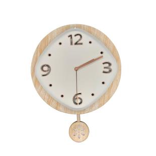 时灯挂钟带摇摆锤夜光英AL590228钟现代带创意钟表卧室客尚厅静音