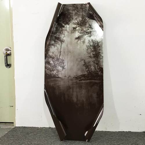 铁艺GER立装置体画现代轻奢玄关装饰画景新中式风板房样走廊餐厅