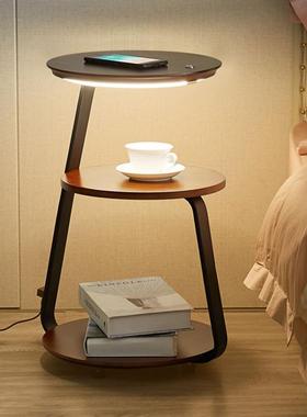 现简约日发式木25265艺落地台灯客厅沙地卧室代床头柜灯led网红落