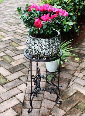 欧式铁花架thu+fglz多层花盆架物架阳艺置台厅室内落地绿萝吊兰花