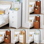 超窄20 置物小 25床985头柜型迷你收柜子简约现代卧室纳床边加高款