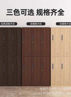 木纹转印BYR更衣柜铁皮健身房浴室储物柜带锁柜公室员工宿舍办柜